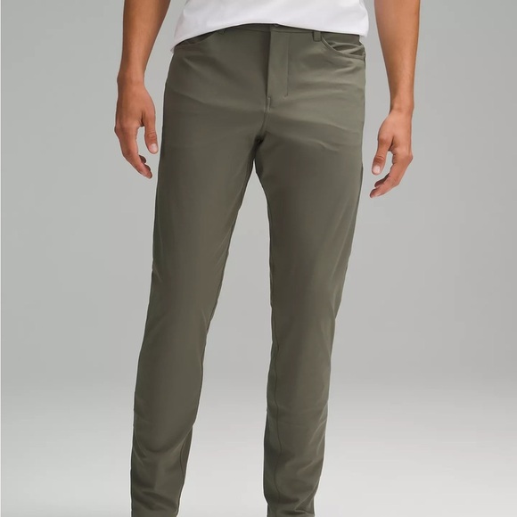 Lululemon green khaki ABC Slim Fit 5 Pocket Pants - 28W 30L - Picture 2 of 11